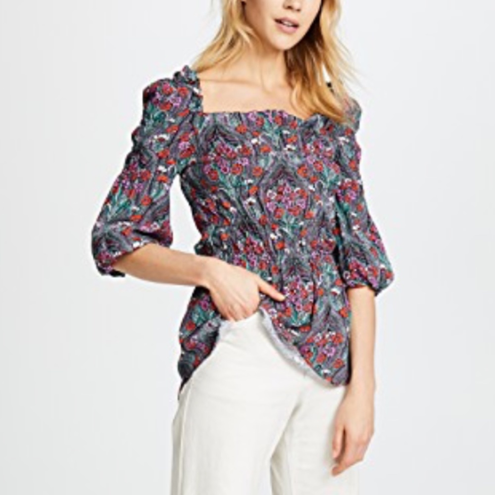 Ella Moon Art Nouveau Floral Blouse